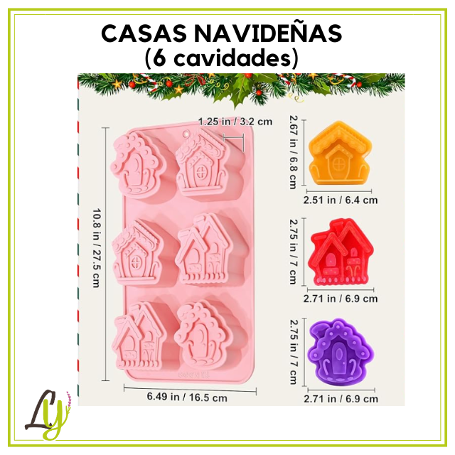 Moldes de Silicon Navideños