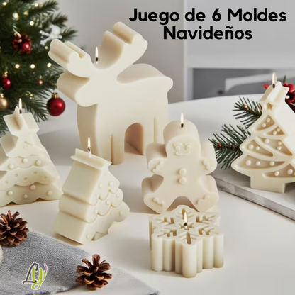 Moldes de Silicon Navideños
